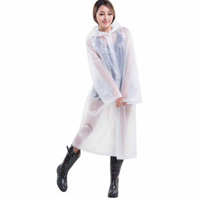 

Reusable Portable Raincoats for Adults EVA Travel Camping Walking Rain Jackets Breathable Rainwear with Hood Sleeves