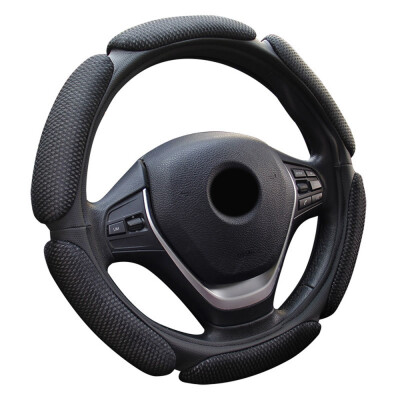 

Black Interior Steering Wheel Non-Slip Mesh Cover Protector Breathable 15 Inches