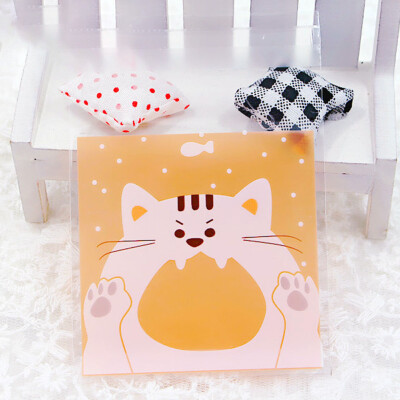 

100pcs Self-Adhesive Cookie Candy Package Gift Bags Cartoon Animal Plastic Bags