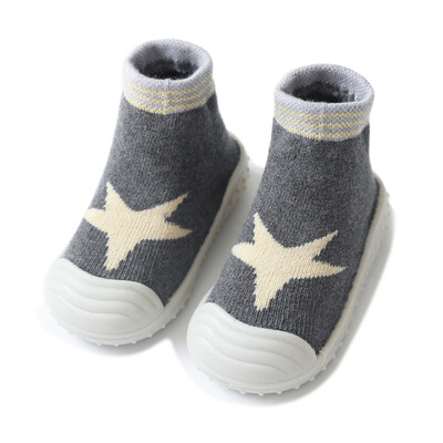 

Autumn Baby Boys Girls Shoes Infant Cotton Cartoon Print Socks Warm Anti Slip Floor Socks Shoes Leg Warmer