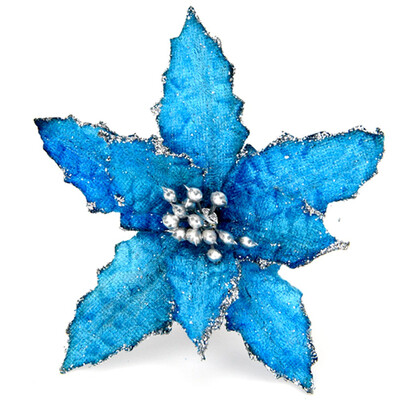 

Artificial Christmas Flowers Glitter Fake Flowers Merry Christmas Tree Decorations Xmas Ornament