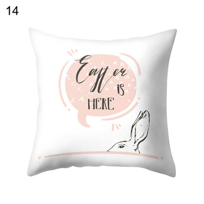 

Easter Rabbit Bunny Egg Throw Pillow Case Cushion Cover Sofa Bed Car Cafe Decor
