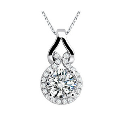 

Hot sale fashion new gift 925 Sterling Silver Jewelry Micro-simulation Drill Inlaid Gourd Pendants Color White Fine Jewelry