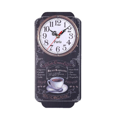 

European Retro Square Wall Clock Large Silent Wall Clock Digital Rectangle Wall Clock Modern Design Printed Clocks For Home Bar