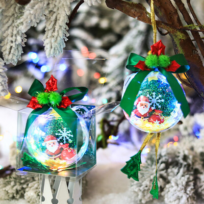 

Gobestart Clear Plastic Baubles Christmas Baubles Sphere Fillable Xmas Tree Ornament Gift