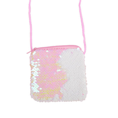 

Children Mini Sequin Zipper Cross-body Handbag Fashion Kids Shoulder Messenger Bag