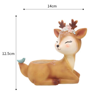 

Mini Deer Cute Home Decor Pots Fairy Garden Craft Micro Landscape Ornaments Miniature Resin Figurine Home Decoration Accessories