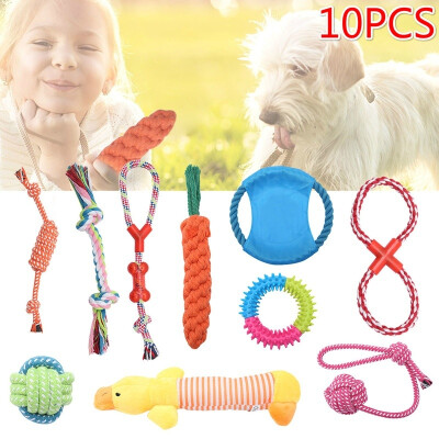 

Puppy Dog Chew Toys Teething Training 10PCS Dog Rope Toys Cotton Rope for Small&Medium Dog