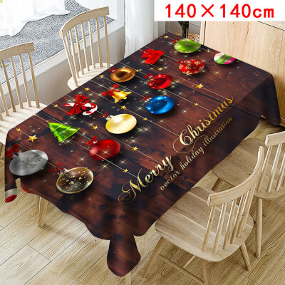 

Tailored Christmas Tablecloth Print Rectangle Table Cover Holiday Party Home Decor