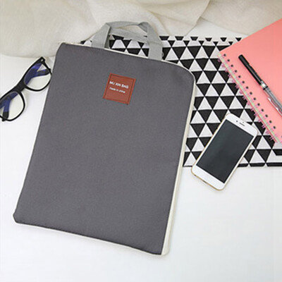 

1 Piece A4 Portable Zipper File Folder Bag Oxford Canvas Briefcase Office School