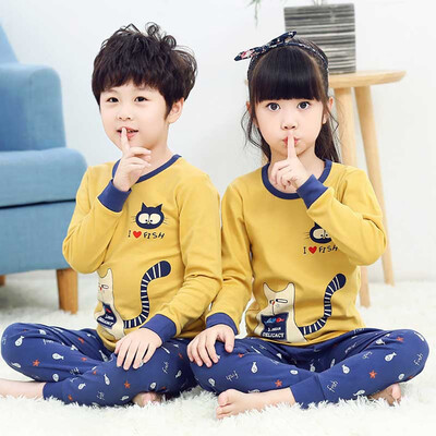 

Autumn Pajamas Baby Kids Girls Boys Cartoon Print Sleepwear Set Long Sleeve Cute Blouse TopsPants Pajamas