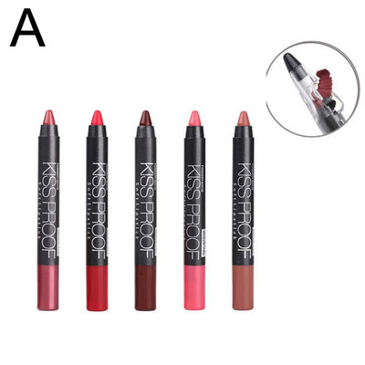 

5Pcs MENOW Long Lasting Waterproof Lip Cream Non-sticky Lipstick with Penknife