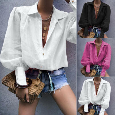 

Women Puff Sleeve Loose T Shirts Fashion Ladies Summer Casual Blouse Tops Shirt