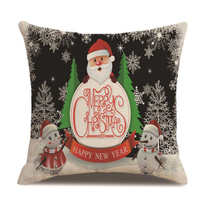 

18X18&quot Christmas Pillow Case Sofa Car Throw Cushion Covers Christmas Pillowcase Home Sofa Decor