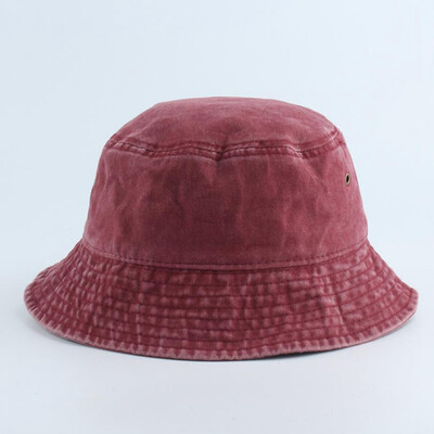 

7 Colors Vintage Depot Denim Washed Cotton Bucket Hat For Men Women Summer Fisherman Hat Sun Hat