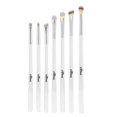 

Popfeel 7pcs Eyes Makeup Tool Wood Handle Soft Synthetic Hair Brand Eyeshadow Makeup Brush Set