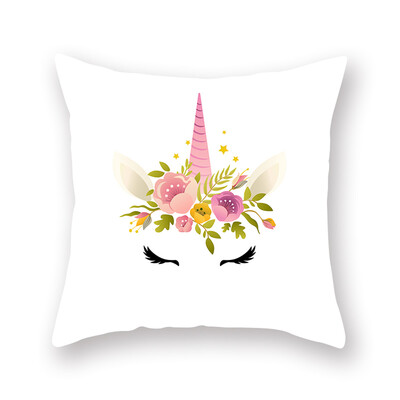 

24 Patterns Pillow Case Cotton Linen Watercolor Unicorn Sofa Cushion Cover Throw Pillow Case Home Decor