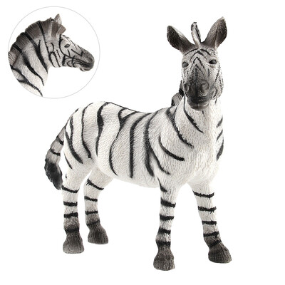 

YIWULAEducational Science Zebra Animal Model Ornament Figurine Toy For Kids Gift