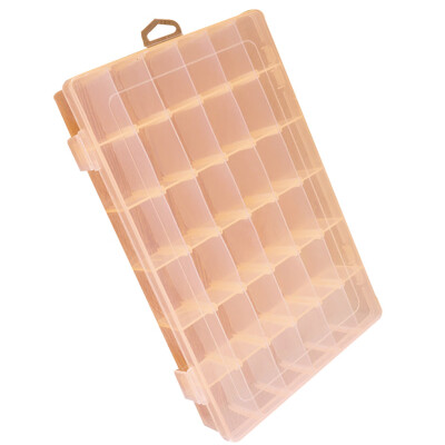 

36 Slots Clear Plastic Rhinstone Beads Holder Storage Box Nail Art Manicure Tools Jewelry Display Case Organizer