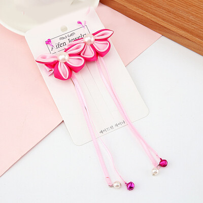 

Baby Girl Cute Chinese Style Hair Accessories Bowknot Tassel Design Headband Hair Pin