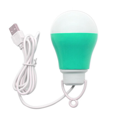 

USB Bulb light Colorful PVC Environmental lamp 5V 5W Portable LED bulbs USB lamps For Hiking Camping Travel Outdoor lighting