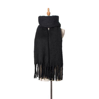 

2018 Autumn Winter Solid Scarf Women Warm Scarves Female Wide Long Shawl Wrap Blanket Warm Tippet 190cm 50cm Female