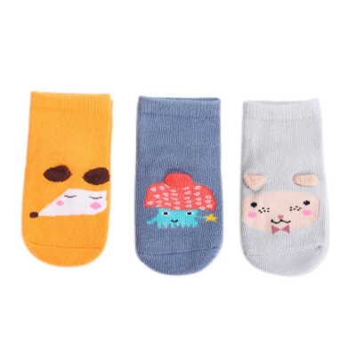 

Newborn Cotton Infant Anti-slip socks 3 pairs Baby socks Autumn floor socks Boys Girls Cute Cartoon Animal Baby Toddler Socks