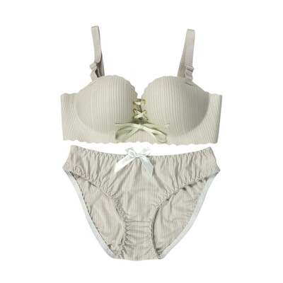 

Fashion Sweet Push Up Seamless Underwear Set Summer Sexy Solid Color Womens Bra Briefs Set