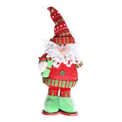 

Tailored 1pcs Telescopic Doll Santa Claus Snowman Doll Christmas Toy Home Room Ornament