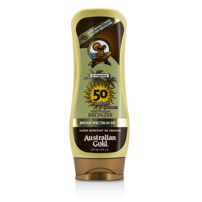 

AUSTRALIAN GOLD - Lotion Sunscreen Broad Spectrum SPF 50 with Instant Bronzer 237ml8oz