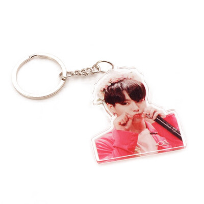 

CAR-TOBBY Kpop BTS Keychain Suga V TATA Acrylic Key Chain Keyring Bag Pendant