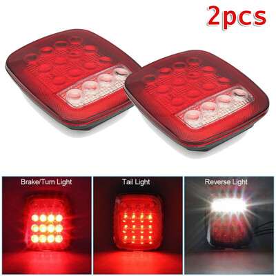 

2X 12V Universal 16 LED Stop Tail Turn Signal Backup Light Lamp For Truck Jeep
