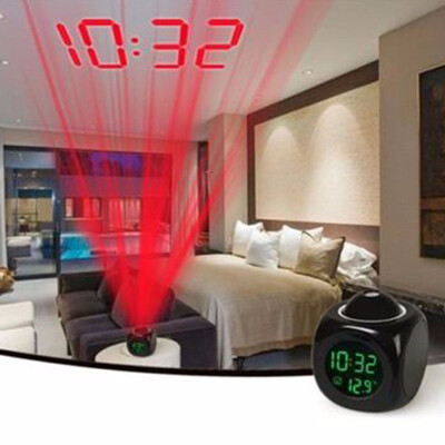 

JPGIF Digital LCD Voice Talking Multifunction LED Projection Alarm Clock Temperature