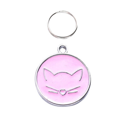 

Pet Cat Dog Cute French Bulldog Cat Face Pet Identity Tag ID Card hanging accessory collar Mini Pet Tag Pendant