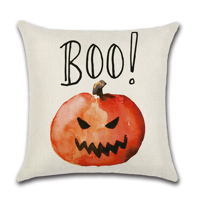

Halloween Theme Linen Pillow Case Cover Ghost Witch Pumpkin throw pillow case Party Supplies
