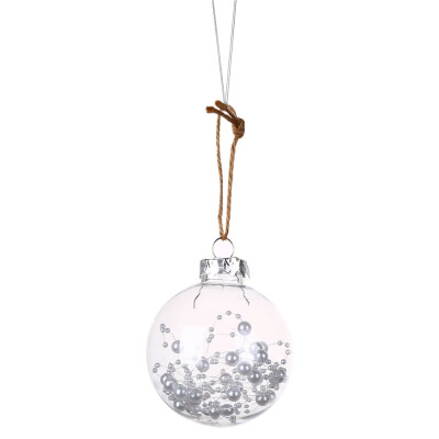 

Christmas Tree Pendant Hanging Home Ornament Christmas Decoration Ball With Pearl Rattan Window Hanging Decoration