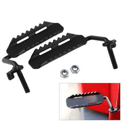 

1 Pair Replacement for Jeep Wrangler 2007-2017 Black Metal Car Exterior Side Door Foot Pegs Rest Pedals Plate
