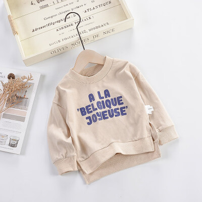 

Autumn Tops Unisex Baby Letter Letter Pattern Sweatshirt Autumn Cotton Long Sleeve Shirt Top