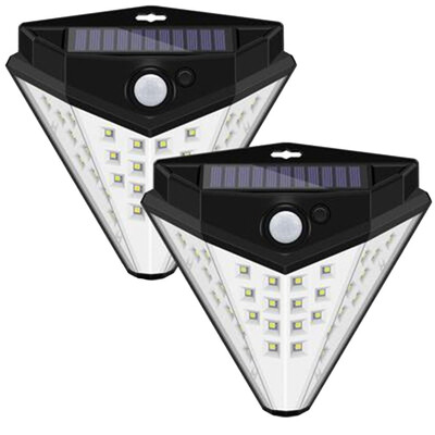 

〖Follure〗Human Body Induction Solar Bright Wall Lamp Spotlight 32LED 2PC