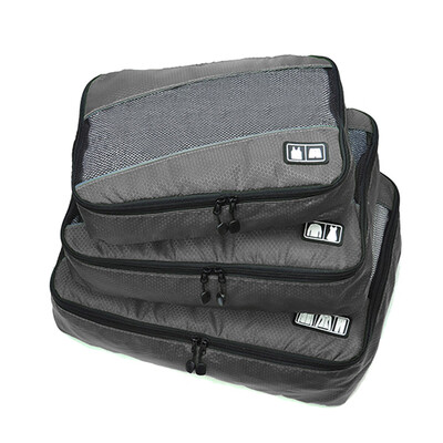 

Toponeto 3 Pcs Nylon Unisex Packing Cubes Clothes Luggage Travel Bag Organizers