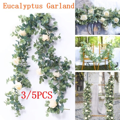 

180CM Eucalyptus Garland Flowers Artificial Vines Faux Silk Eucalyptus Garland Greenery Wedding