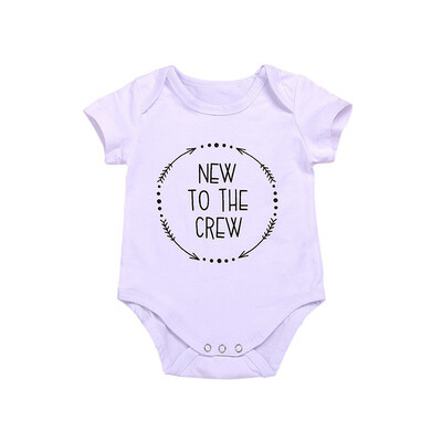 

Infant Baby Short Sleeve Letter Print Rompers Kids Girls Boys Bodysuit Jumpsuit Newborn Clothes