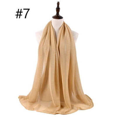 

2019 New SummerPleated Wrinkle Bubble Cotton Jersey Hijab Scarf for Ladies Maxi Crinkle Head Hair Scarves