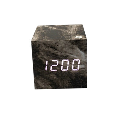 

Gobestart Voice Control Calendar Thermometer Wooden LED Digital Alarm Clock USBAAA