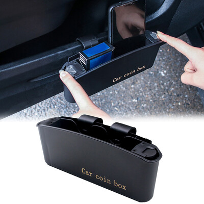

Car Auto Black Interior Holder Storage Box Organizer Phone Coin Case Trash Can