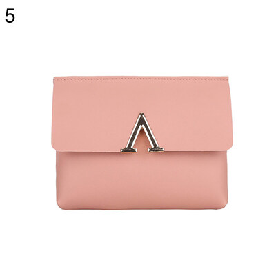 

Vintage Flip Cover Faux Leather Solid Color Phone Card Holder Woman Shoulder Bag