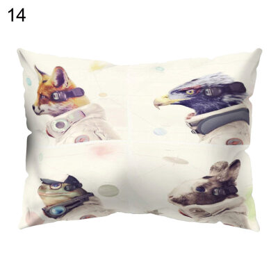 

Scenery Fox Eagle Letters Pillow Case Cushion Cover Sofa Bed Car Cafe Supply