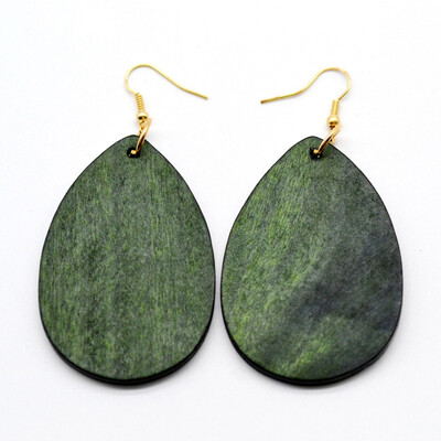 

Teardrop Wood Dangle Earring Waterdrop Bohemian Drop Earrings Women Fashion Jewelry