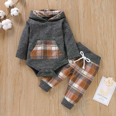 

US Infant Baby Boy Girl Kid Romper Jumpsuit Tops Pants Autumn Winter Clothes Set