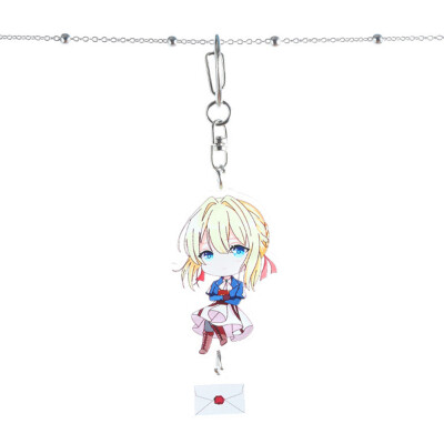 

Fat Bear Anime Violet Evergarden Acrylic Pendant Keychain Key Rings Phone Charm Cosplay